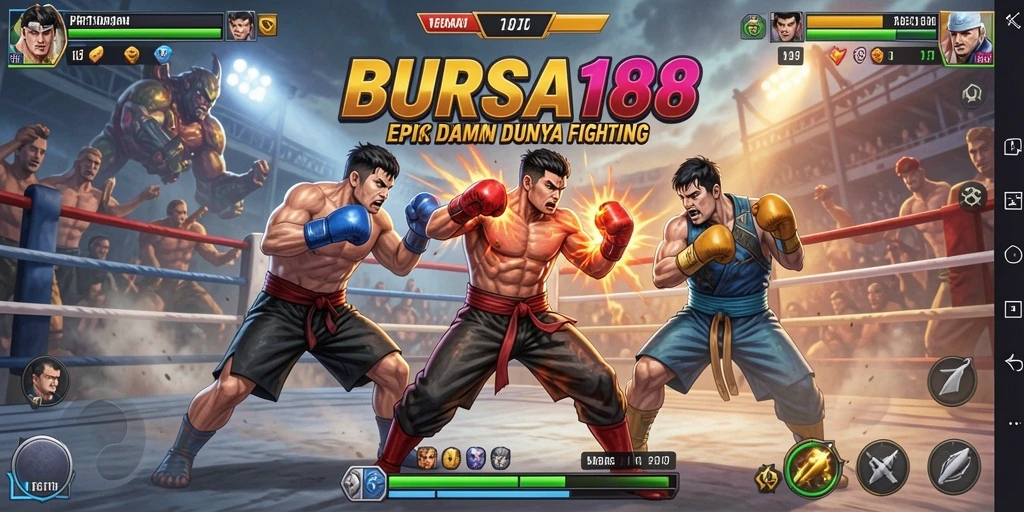 Gameplay BURSA188 menampilkan aksi pertarungan yang seru dan mendebarkan.
