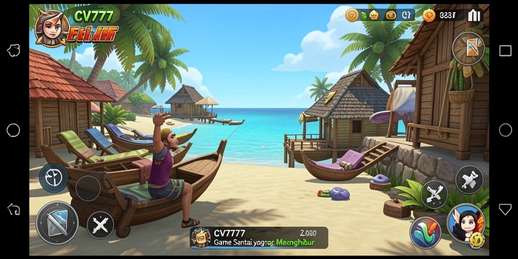 Tampilan gameplay CV777 yang menarik dan penuh warna.