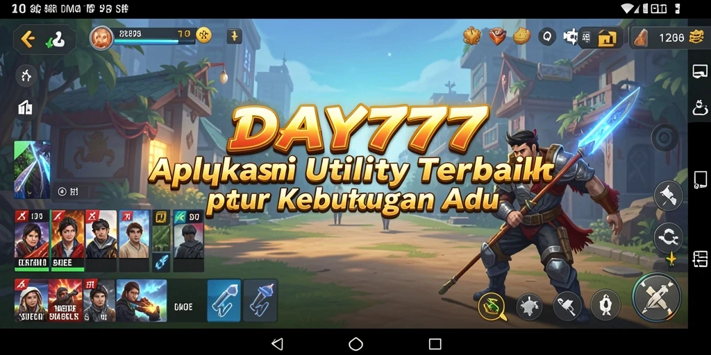 Screenshot utama aplikasi DAY777 menampilkan antarmuka yang intuitif untuk mengelola tugas.