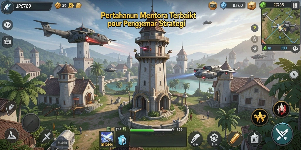 Tampilan menarik gameplay Tower Defense dalam JP6789.