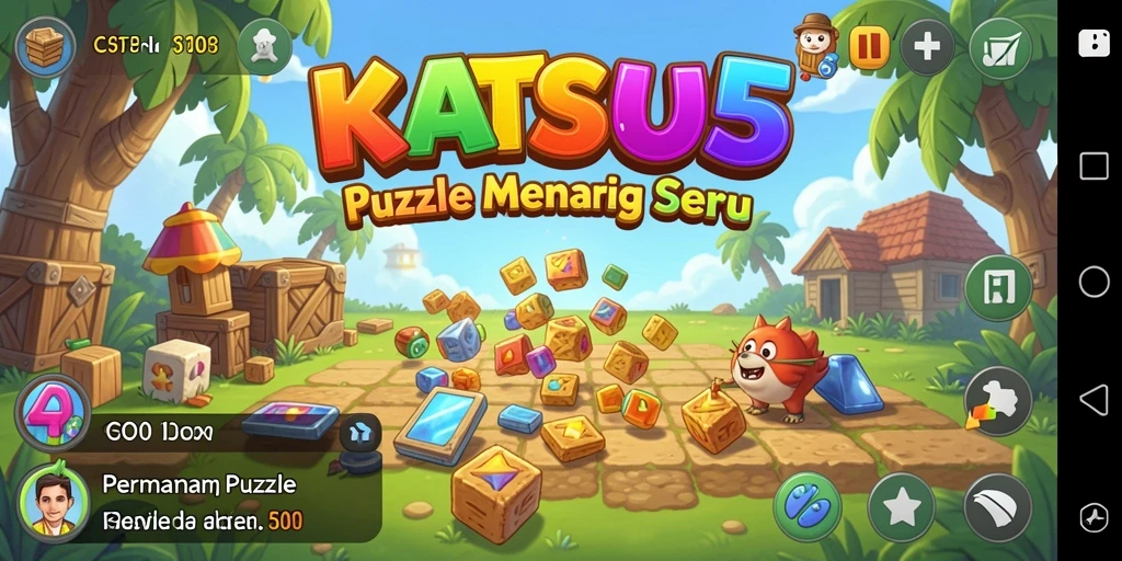 Gameplay KATSU5 yang menantang dan menarik.