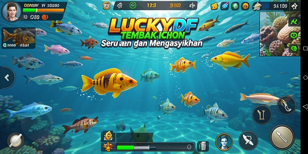 Gameplay seru Tembak Ikan di LUCKYDF yang memikat.