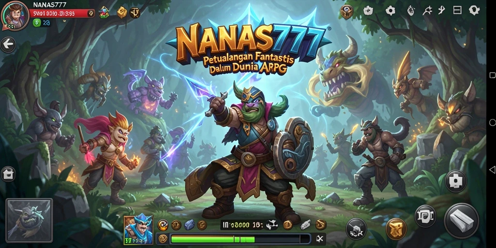 Tangkapan layar utama NANAS777 yang menunjukkan aksi pertempuran seru dalam gameplay ARPG.