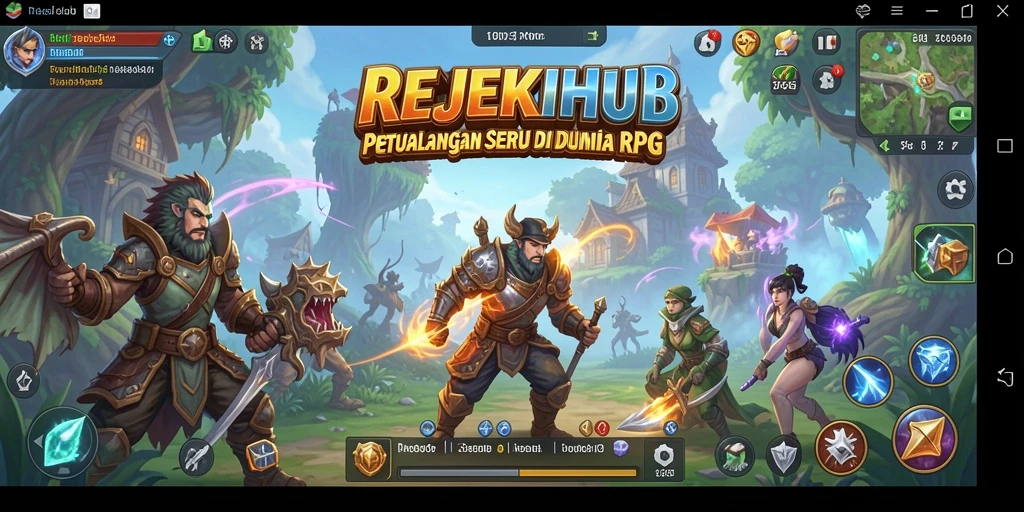 Tampilan gameplay seru dari REJEKIHUB yang menampilkan karakter bertarung.
