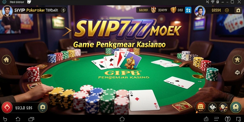 Tampilan keren gameplay Poker di SVIP777 yang seru.