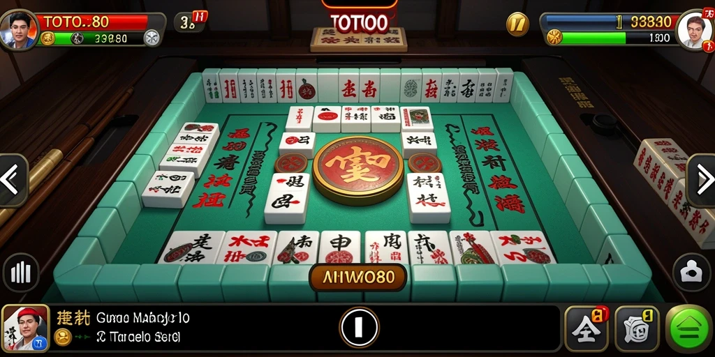 Tampilan gameplay Mahjong yang seru di TOTO80.
