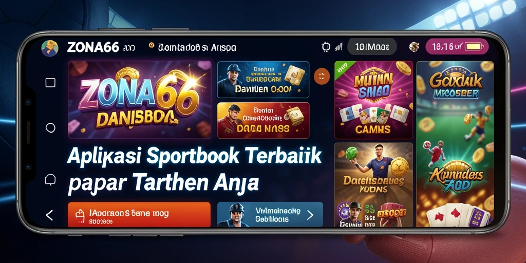 Tampilan antarmuka ZONA66 saat melakukan taruhan olahraga.